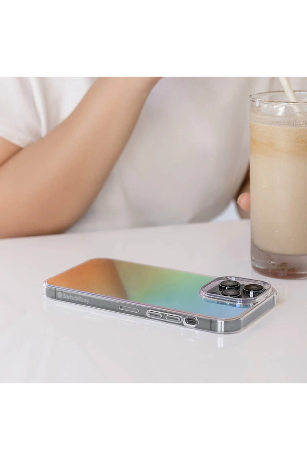 Apple iPhone 14 Pro Max Kılıf Renk Geçişli Kenarları Şeffaf Tasarımlı Lisanslı Switcheasy Crush Plus Kapak