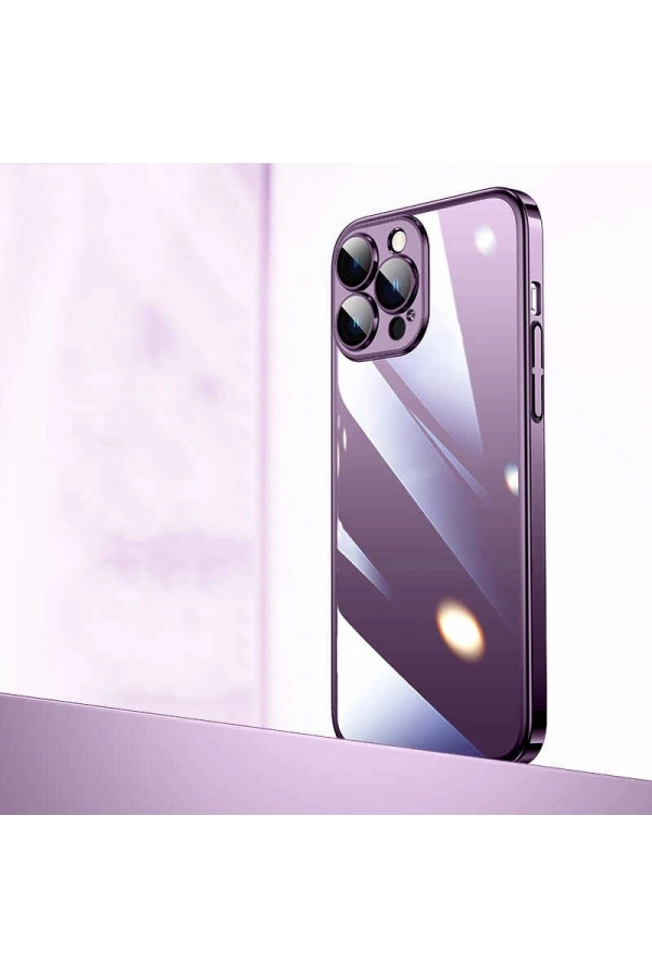 Apple iPhone 14 Pro Max Kılıf Sert PC Renkli Çerçeveli Zore Riksos Kapak