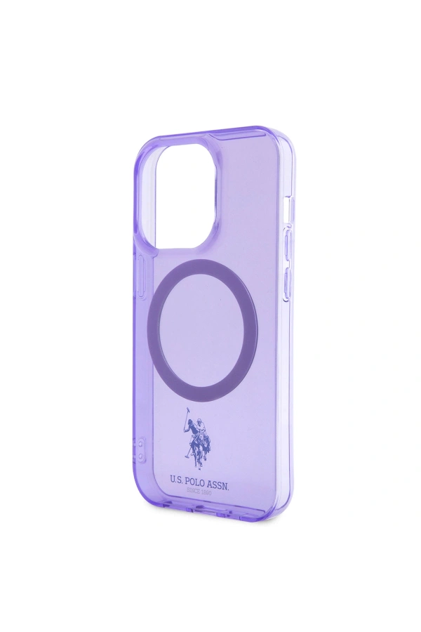 Apple iPhone 14 Pro Max Kılıf U.S. POLO ASSN. M-safe Şarj Özellikli Transparan Tasarım Kapak