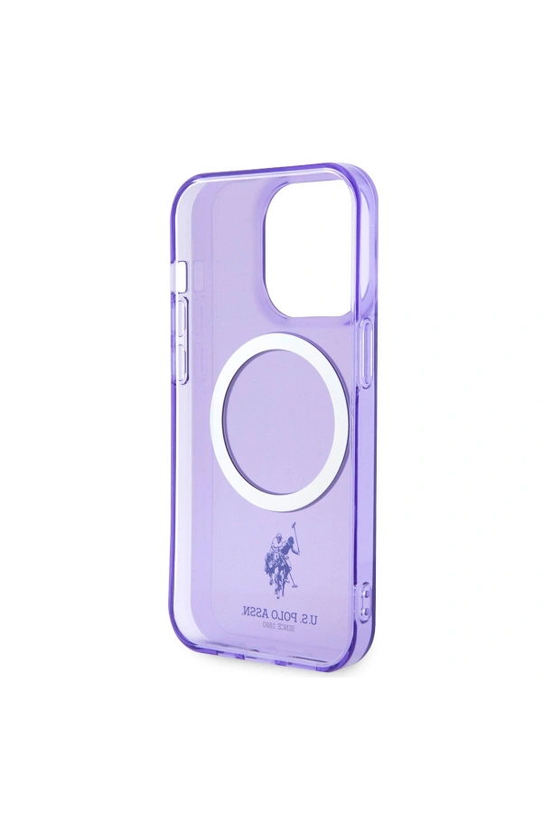 Apple iPhone 14 Pro Max Kılıf U.S. POLO ASSN. M-safe Şarj Özellikli Transparan Tasarım Kapak