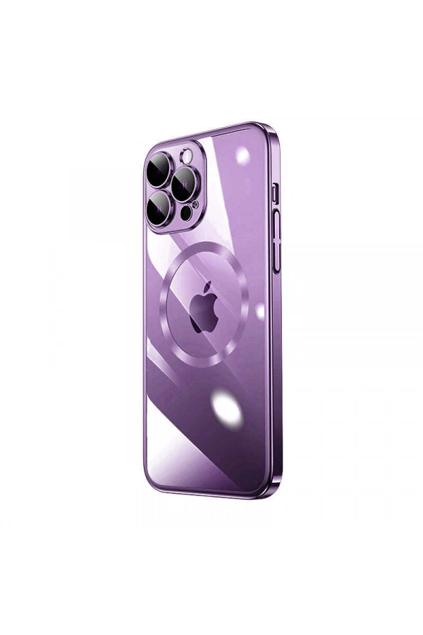 Apple iPhone 14 Pro Max Kılıf Wireless Şarj Özellikli Sert PC Zore Riksos M-safe Kapak