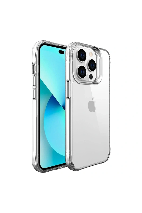 Apple iPhone 14 Pro Max Kılıf Zore Şeffaf Ultra İnce Airbag Tasarımlı Okka Kapak