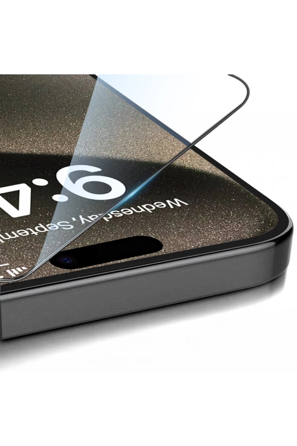 Apple iPhone 14 Zore 3D Oliv HD Temperli Cam Ekran Koruyucu + Kolay Uygulama Aparatı