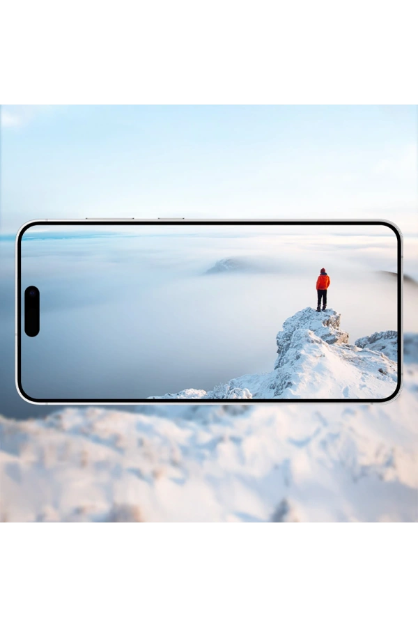 Apple iPhone 14 Zore 3D Oliv HD Temperli Cam Ekran Koruyucu + Kolay Uygulama Aparatı