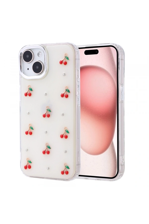 Apple iPhone 15 Kılıf Airbag Tasarımlı Simli Şeffaf Zore Kutup Kapak