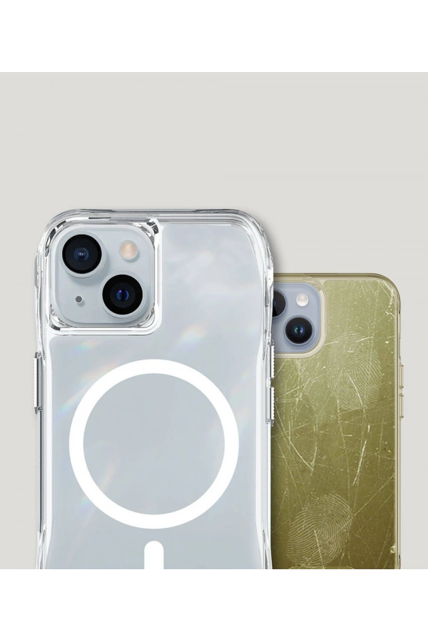 Apple iPhone 15 Kılıf M-safe Şarj Özellikli Airbagli Şeffaf Zore İncek Kapak