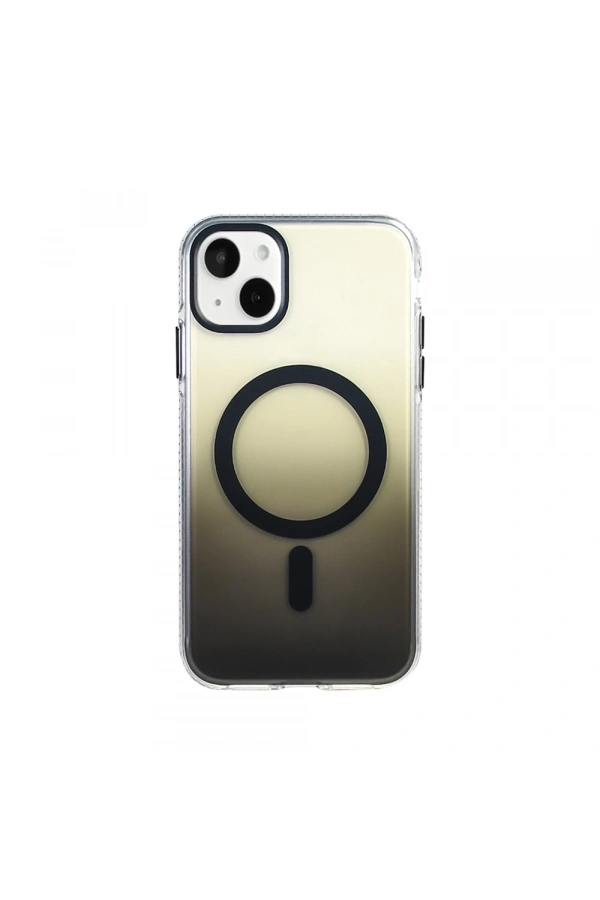 Apple iPhone 15 Kılıf M-safe Şarj Özellikli Transparan Renk Geçişli Zore Toros Kapak