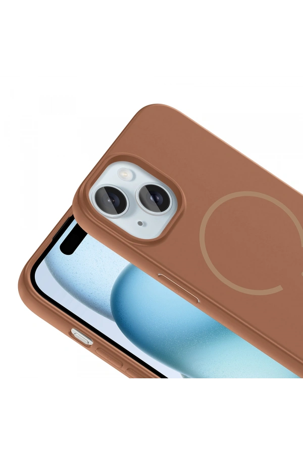 Apple iPhone 15 Kılıf M-safe Şarj Özellikli Zore Meta Kapak