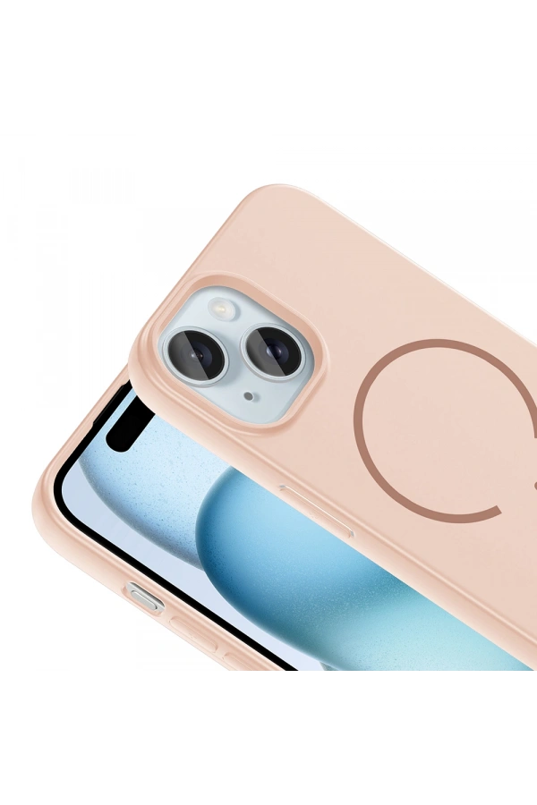Apple iPhone 15 Kılıf M-safe Şarj Özellikli Zore Meta Kapak