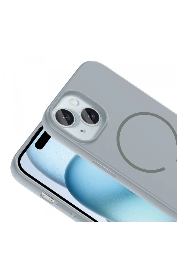 Apple iPhone 15 Kılıf M-safe Şarj Özellikli Zore Meta Kapak
