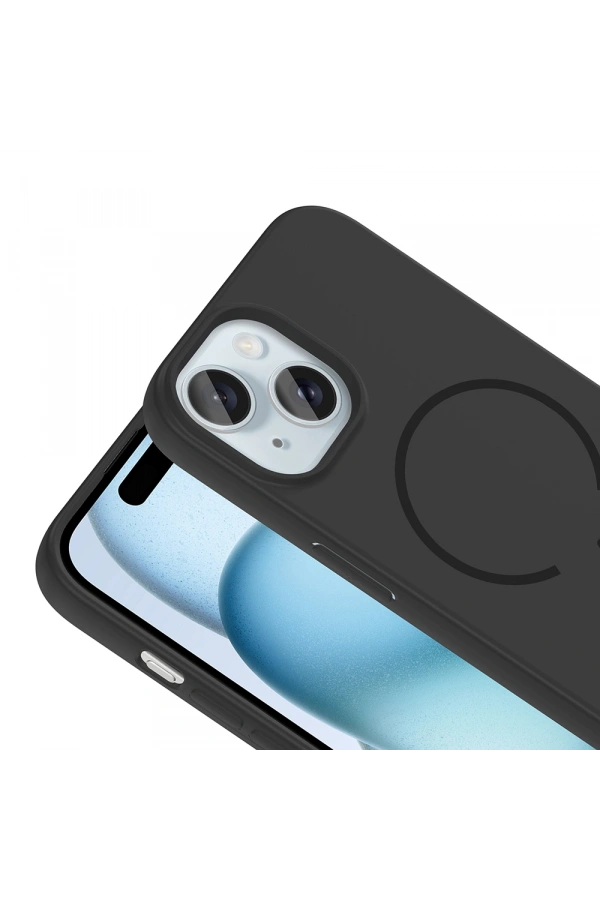 Apple iPhone 15 Kılıf M-safe Şarj Özellikli Zore Meta Kapak
