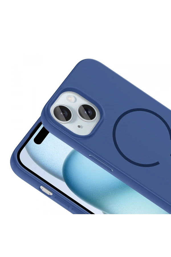 Apple iPhone 15 Kılıf M-safe Şarj Özellikli Zore Meta Kapak
