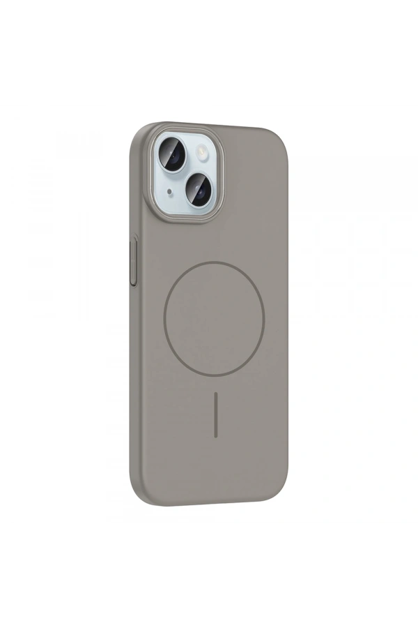 Apple iPhone 15 Kılıf M-safe Şarj Özellikli Zore Ruby Sert Kapak