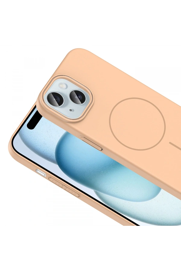 Apple iPhone 15 Kılıf M-safe Şarj Özellikli Zore Ruby Sert Kapak