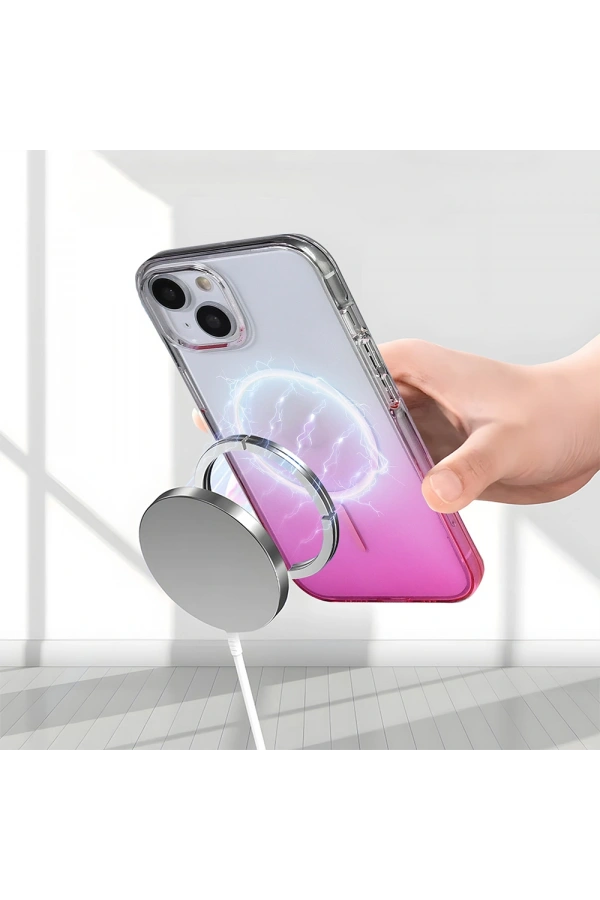 Apple iPhone 15 Kılıf M-Safe Şarj Özellikli Zore Septik Silikon Kapak