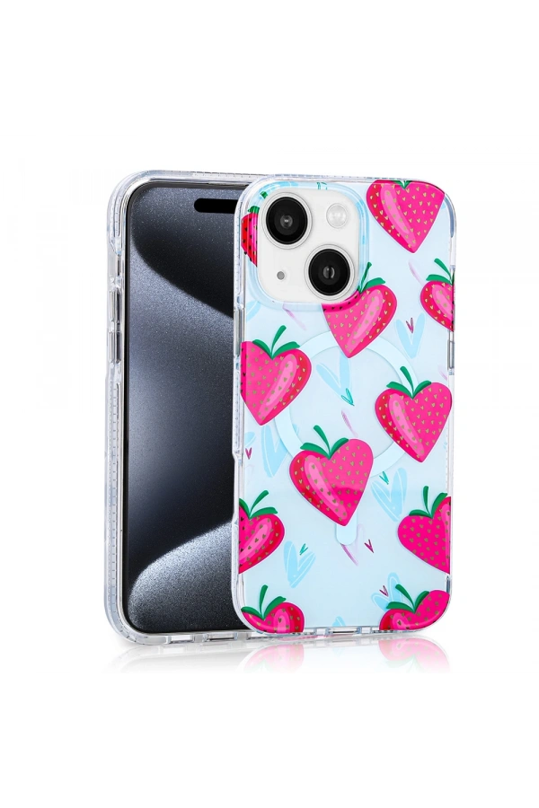 Apple iPhone 15 Kılıf M-safe Şarj Özellikli Zore Stilo Kapak