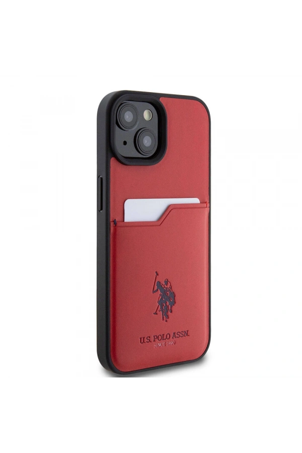 Apple iPhone 15 Kılıf U.S. Polo Assn. Orjinal Lisanslı Baskı Logolu PU Kartlıklı Kapak