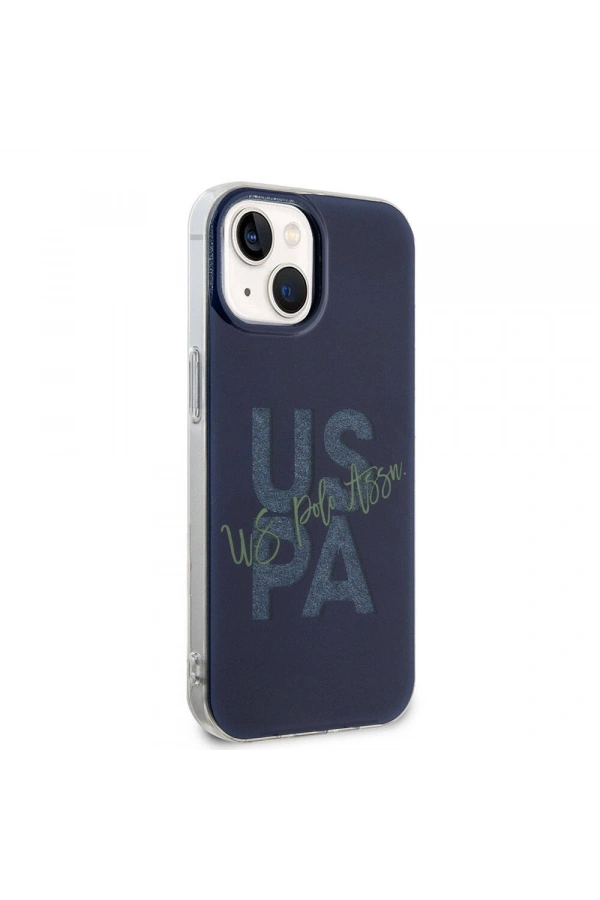 Apple iPhone 15 Kılıf U.S. Polo Assn. Orjinal Lisanslı Simli Parlak Alfabe Tasarım Kapak