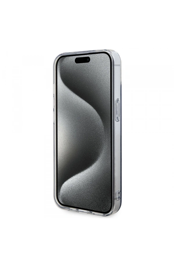 Apple iPhone 15 Kılıf U.S. Polo Assn. Orjinal Lisanslı Simli Parlak Alfabe Tasarım Kapak