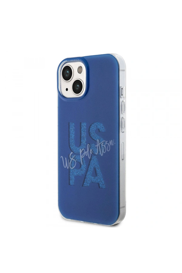 Apple iPhone 15 Kılıf U.S. Polo Assn. Orjinal Lisanslı Simli Parlak Alfabe Tasarım Kapak