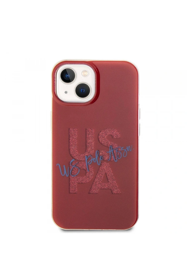 Apple iPhone 15 Kılıf U.S. Polo Assn. Orjinal Lisanslı Simli Parlak Alfabe Tasarım Kapak