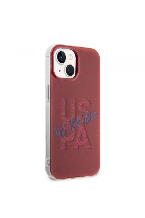 Apple iPhone 15 Kılıf U.S. Polo Assn. Orjinal Lisanslı Simli Parlak Alfabe Tasarım Kapak