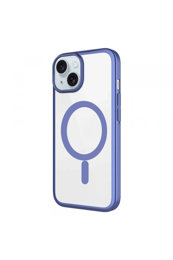 Apple iPhone 15 Kılıf Wireless Şarj Özellikli Sert PC Zore Mat Riksos M-safe Kapak