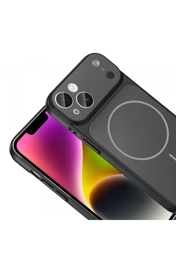 Apple iPhone 15 Kılıf Zore M-Safe Şarj Özellikli Kamera Korumalı Formen Kapak