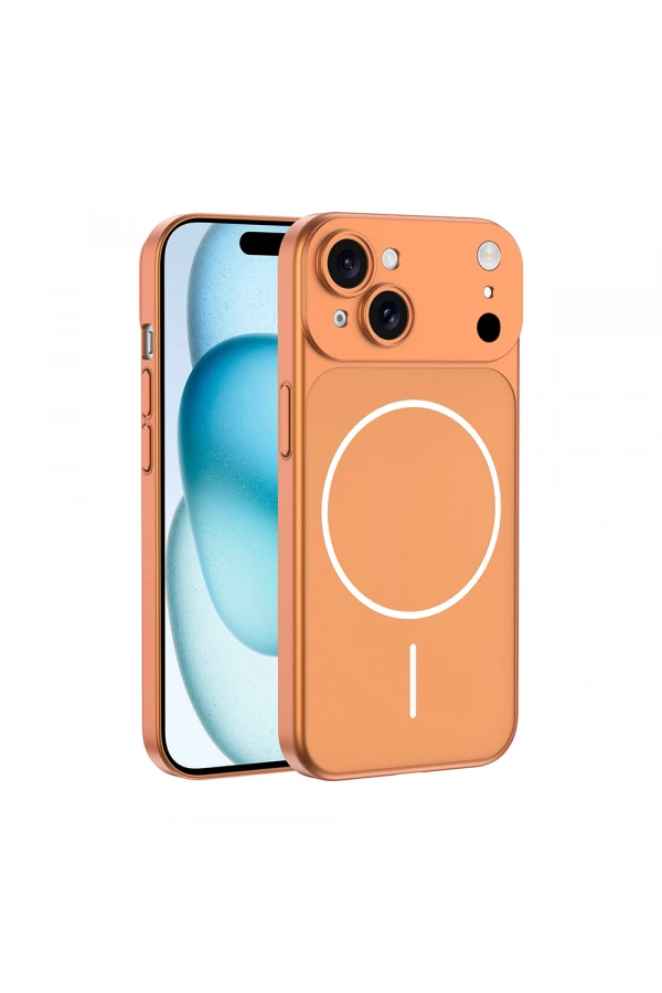 Apple iPhone 15 Kılıf Zore M-Safe Şarj Özellikli Kamera Korumalı Spark Kapak