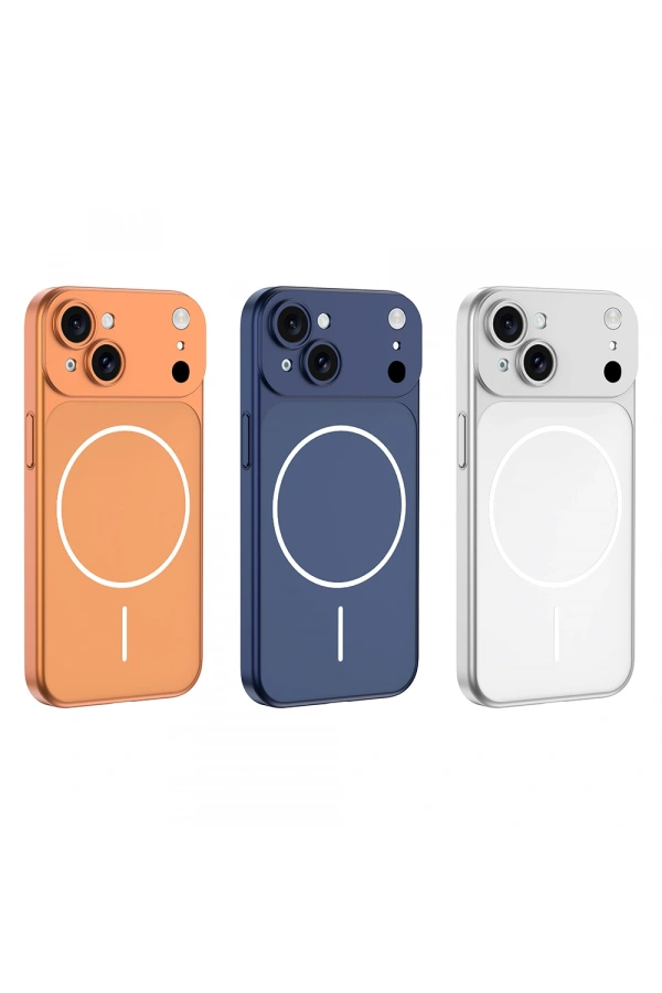 Apple iPhone 15 Kılıf Zore M-Safe Şarj Özellikli Kamera Korumalı Spark Kapak