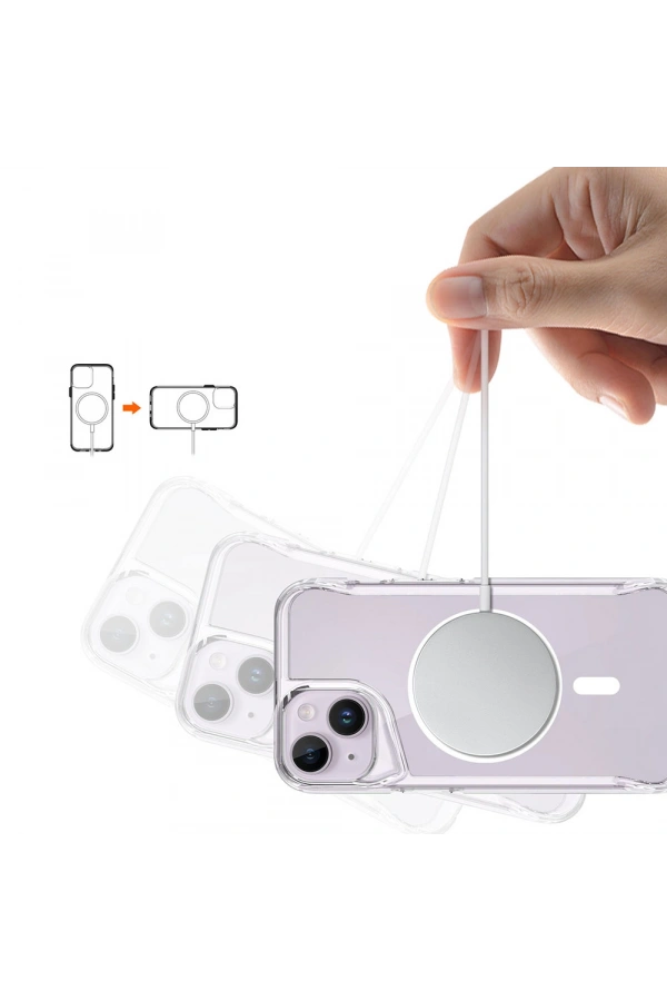 Apple iPhone 15 Kılıf Zore M-safe Şarj Özellikli T-Max M-safe Kapak