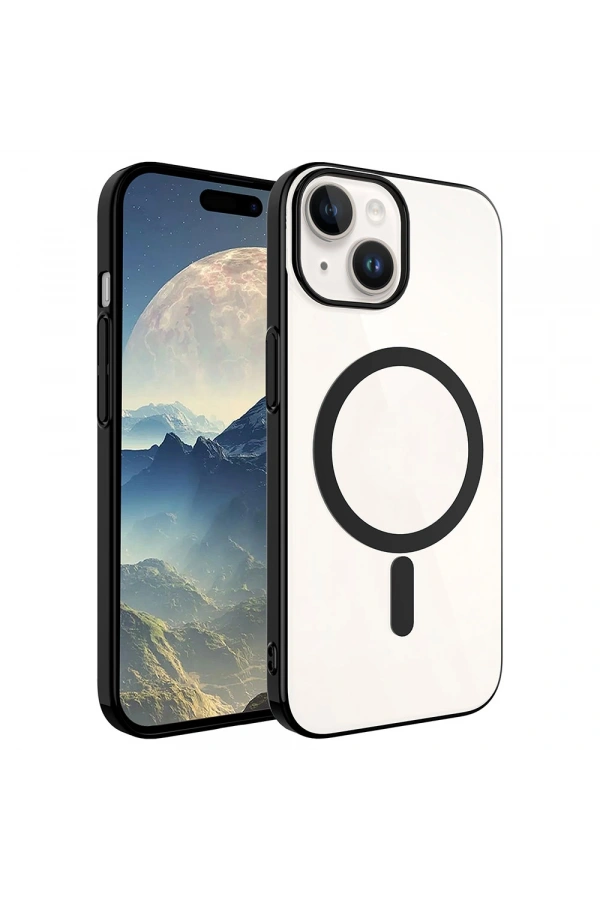 Apple iPhone 15 Kılıf Zore Wireless Şarj Özellikli Pixel M-safe Kapak