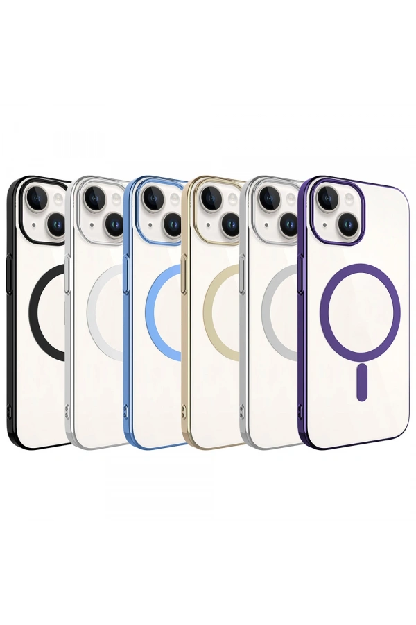 Apple iPhone 15 Kılıf Zore Wireless Şarj Özellikli Pixel M-safe Kapak