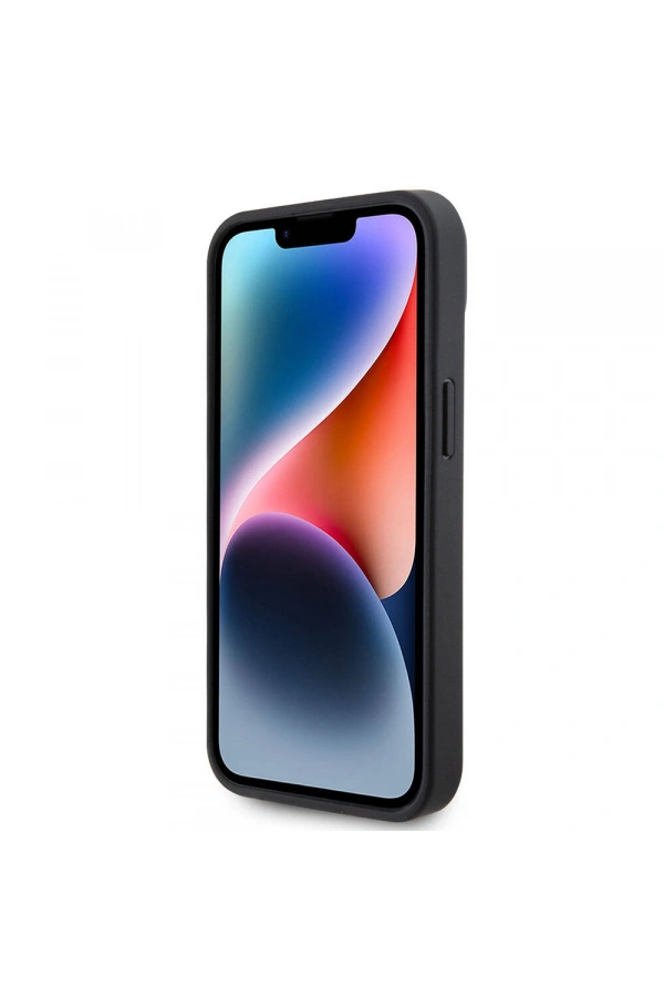 Apple iPhone 15 Plus Kılıf Ferrari Orjinal Lisanslı M-safe Şarj Özellikli Metal Logolu PU Karbon Kapak