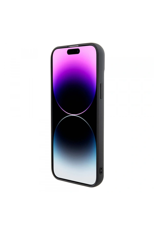 Apple iPhone 15 Plus Kılıf Ferrari Orjinal Lisanslı M-safe Şarj Özellikli Metal Logolu PU Karbon Kapak