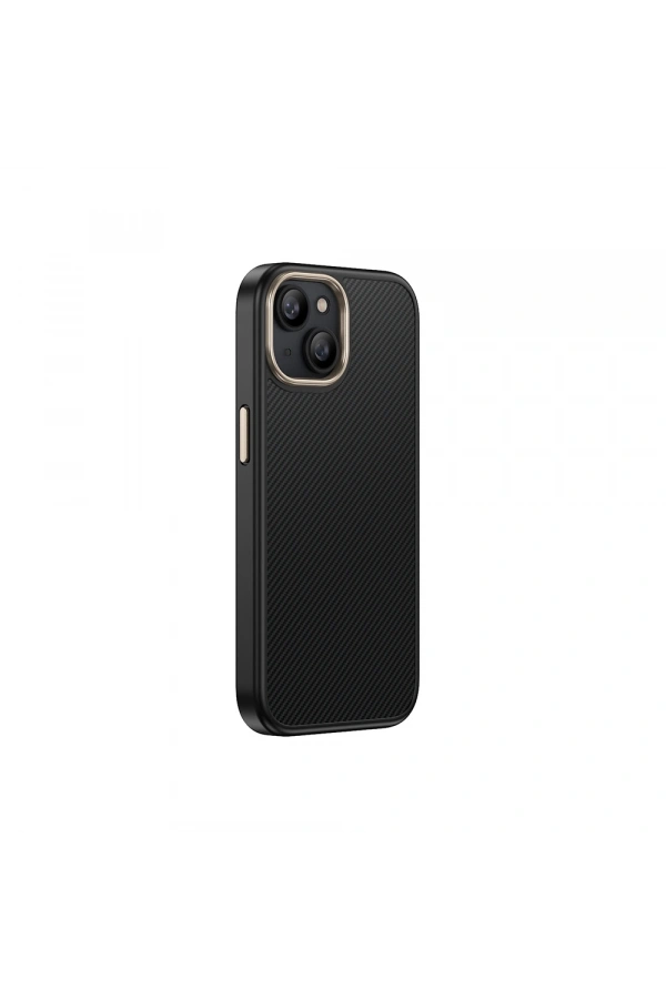 Apple iPhone 15 Plus Kılıf M-safe Şarj Özellikli Karbon Fiber Görünümlü Zore Antina Kapak