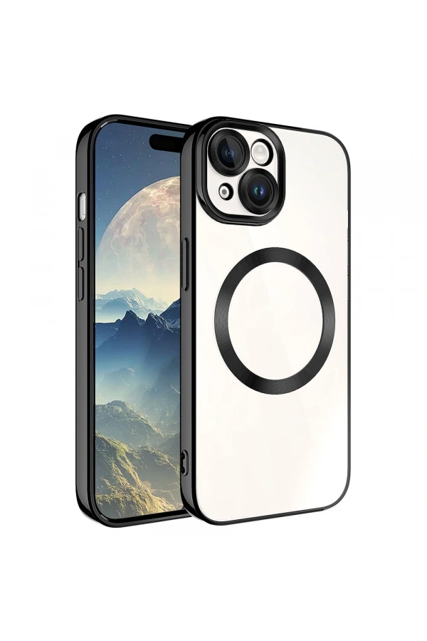 Apple iPhone 15 Plus Kılıf M-safe Wireless Şarj Özellikli Zore Setro Silikon