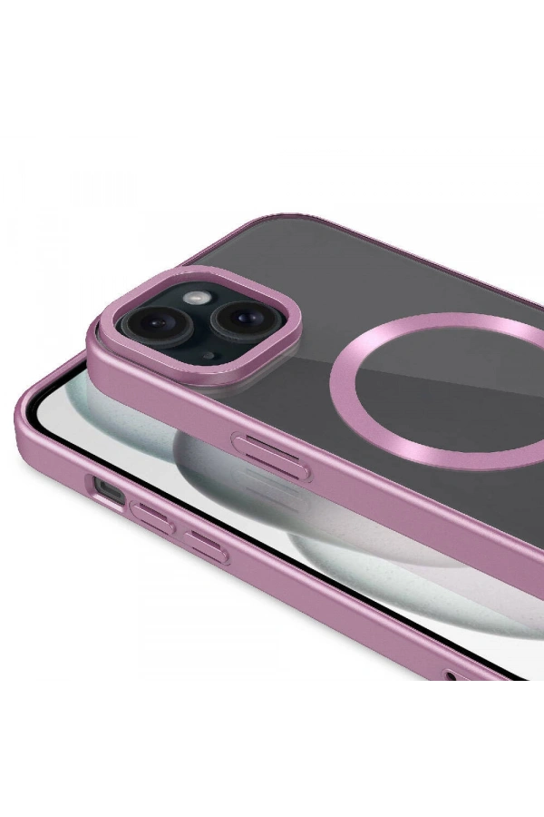 Apple iPhone 15 Plus Kılıf Mat Tasarımlı M-safe Wireless Şarj Özellikli Zore Mat Setro Kapak