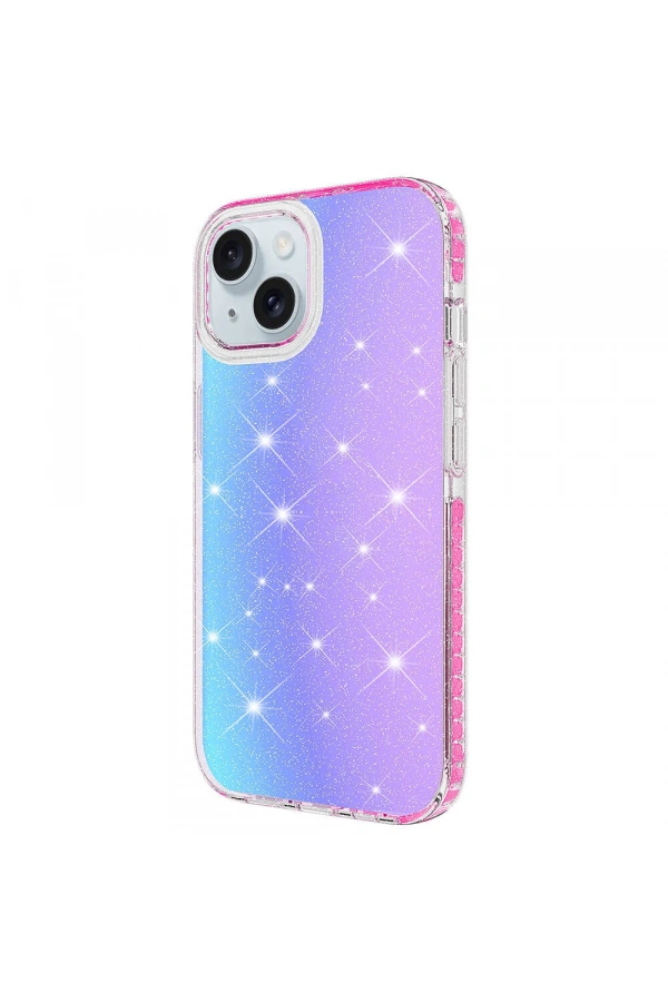 Apple iPhone 15 Plus Kılıf Parlak Renk Geçişli Zore Velle Kapak