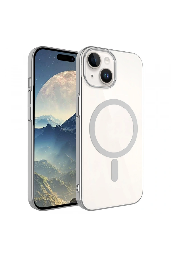 Apple iPhone 15 Plus Kılıf Zore Wireless Şarj Özellikli Pixel M-safe Kapak