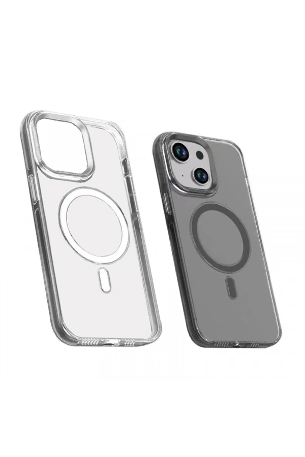 Apple iPhone 15 Plus Kılıf Zore Wireless Şarj Özellikli Şeffaf Efsane Kapak