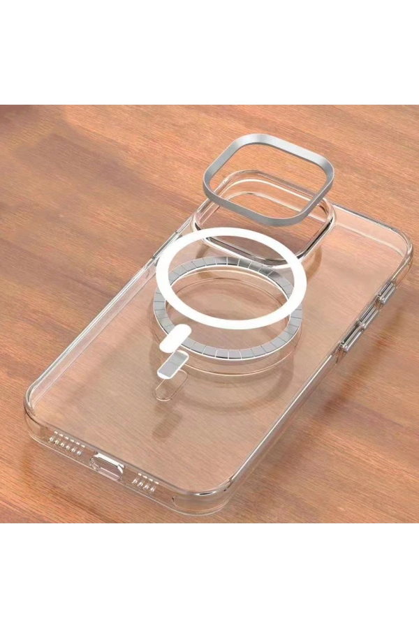 Apple iPhone 15 Plus Kılıf Zore Wireless Şarj Özellikli Şeffaf Efsane Kapak