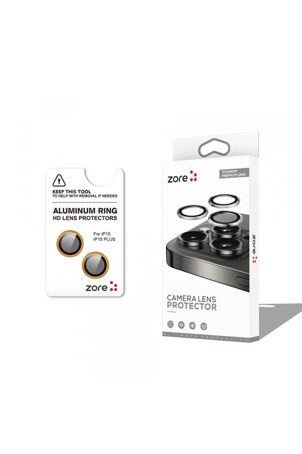 Apple iPhone 15 Plus Zore CL-12 Premium Safir Parmak İzi Bırakmayan Anti-Reflective Kamera Lens Koruyucu