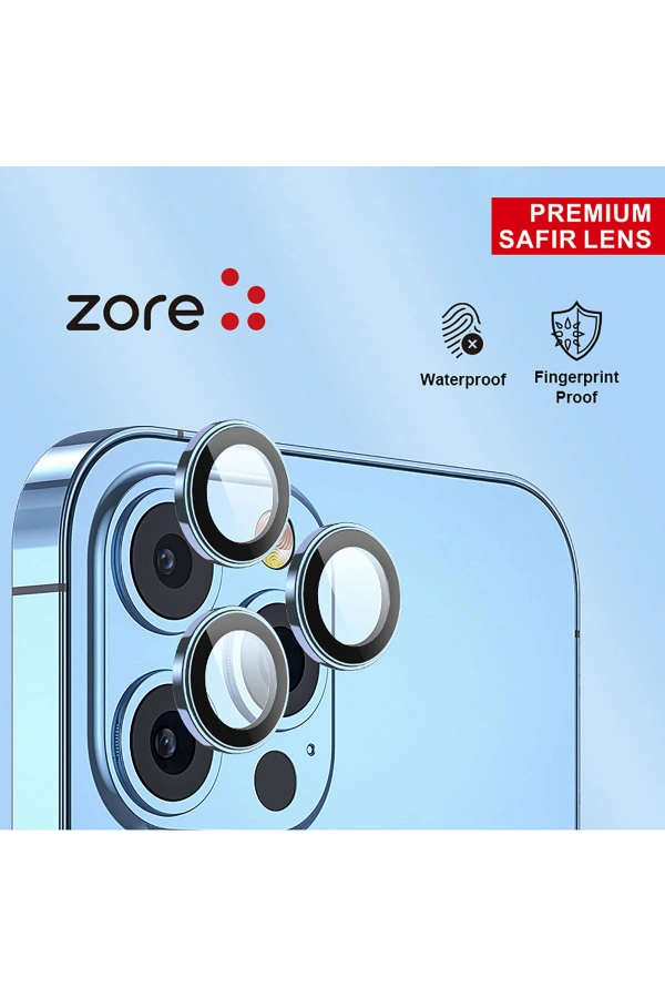 Apple iPhone 15 Plus Zore CL-12 Premium Safir Parmak İzi Bırakmayan Anti-Reflective Kamera Lens Koruyucu