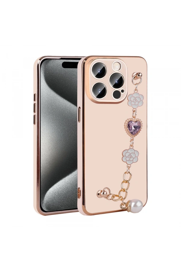 Apple iPhone 15 Pro Kılıf El Tutamaçlı Kamera Korumalı Zore Taka Silikon Kapak