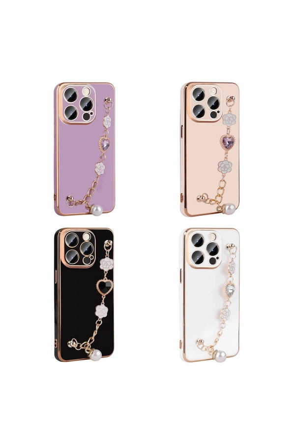 Apple iPhone 15 Pro Kılıf El Tutamaçlı Kamera Korumalı Zore Taka Silikon Kapak