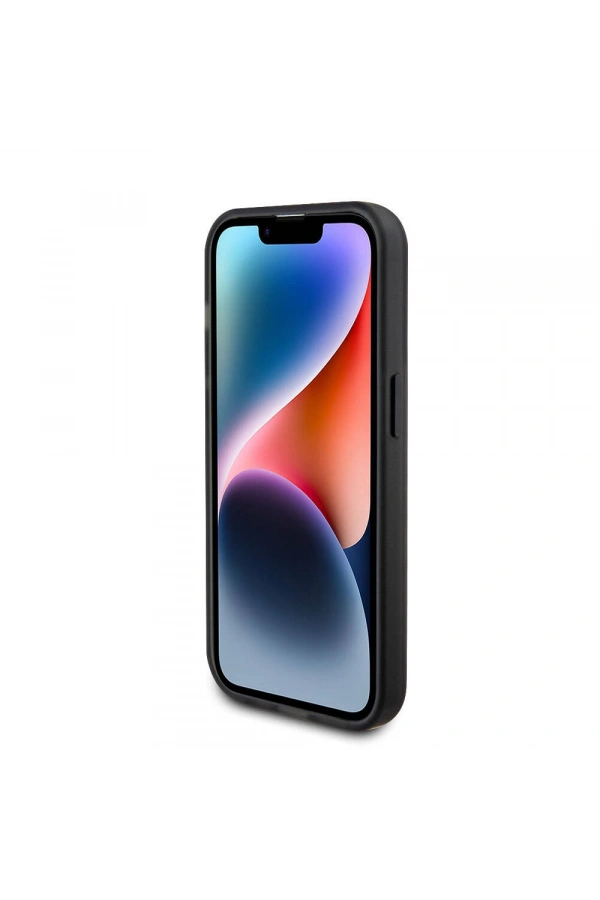 Apple iPhone 15 Pro Kılıf Ferrari M-safe Şarj Özellikli Standlı Buzlu Yüzey Dizayn Kapak