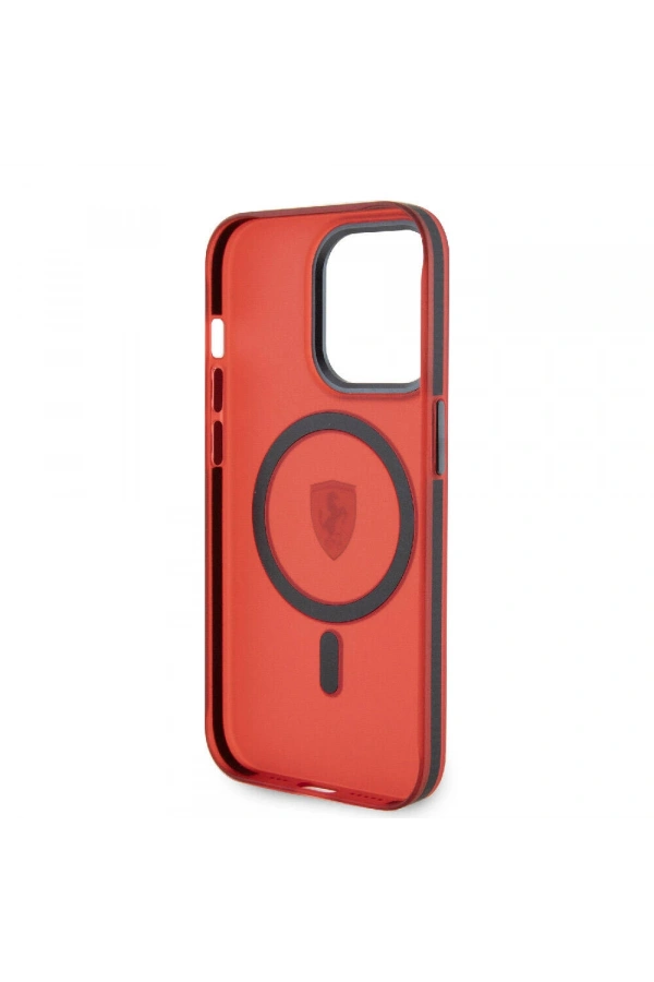 Apple iPhone 15 Pro Kılıf Ferrari Orjinal Lisanslı M-safe Şarj Özellikli Kontrast Bumper Kapak