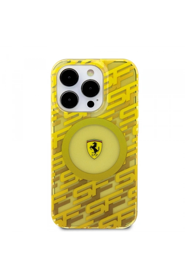 Apple iPhone 15 Pro Kılıf Ferrari Orjinal Lisanslı M-safe Şarj Özellikli Multi SF Kapak