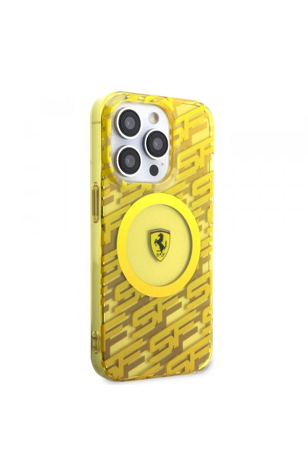 Apple iPhone 15 Pro Kılıf Ferrari Orjinal Lisanslı M-safe Şarj Özellikli Multi SF Kapak